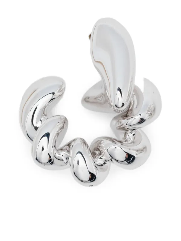 Maria Black Coil Inverted Earrings | Silver | FARFETCH PT