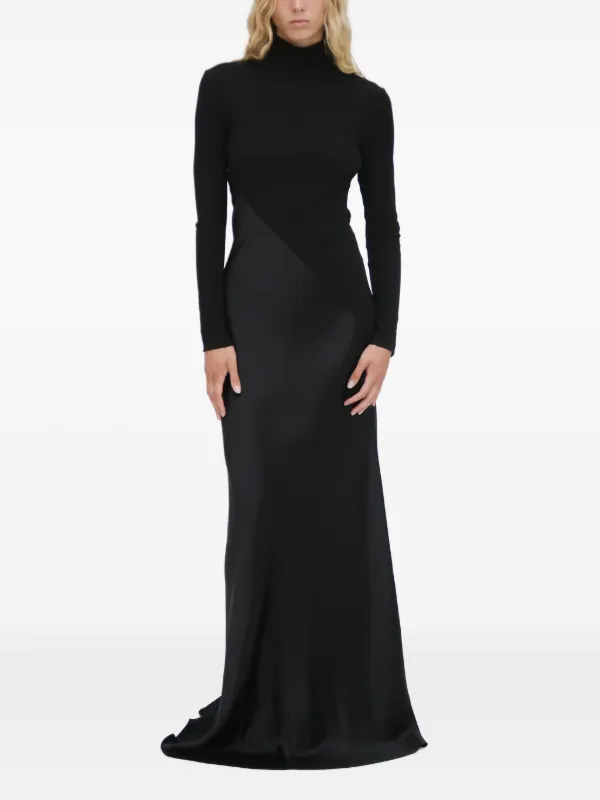 Rosetta Getty Turtleneck Maxi Dress Black FARFETCH JO