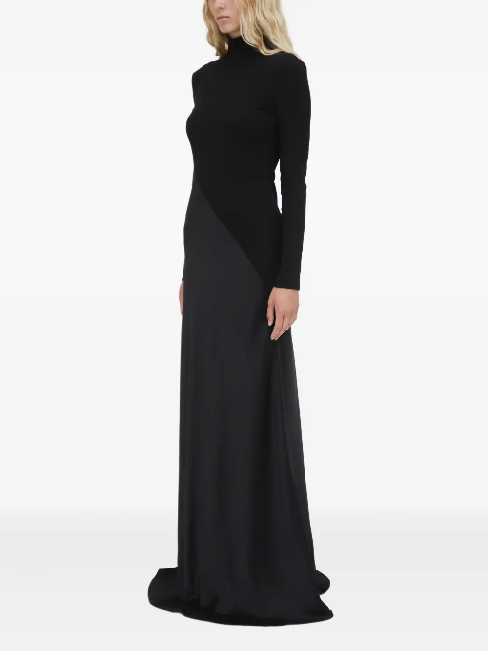 Rosetta Getty Maxi-jurk met col Zwart