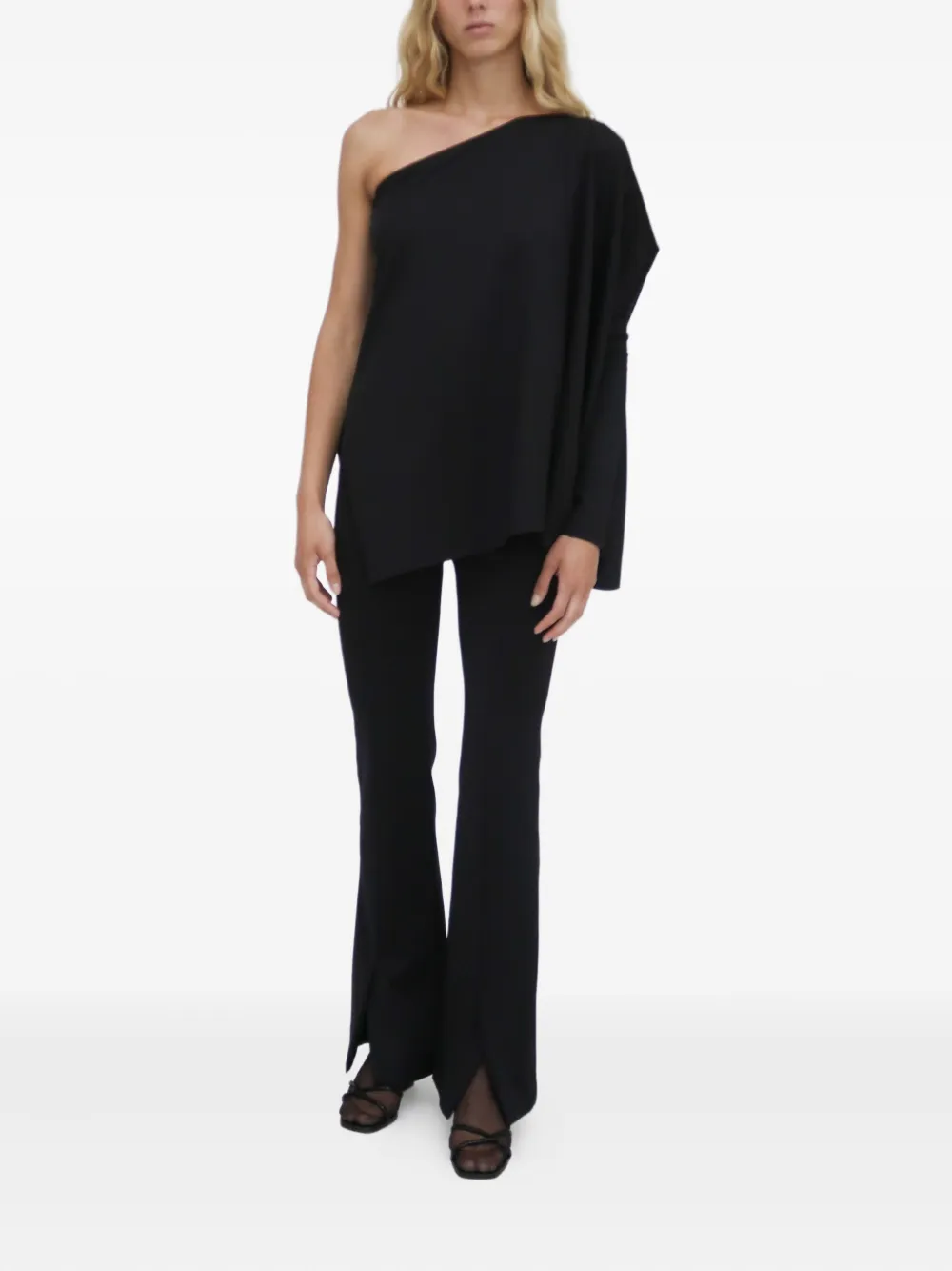 Rosetta Getty One-shoulder Top In Black