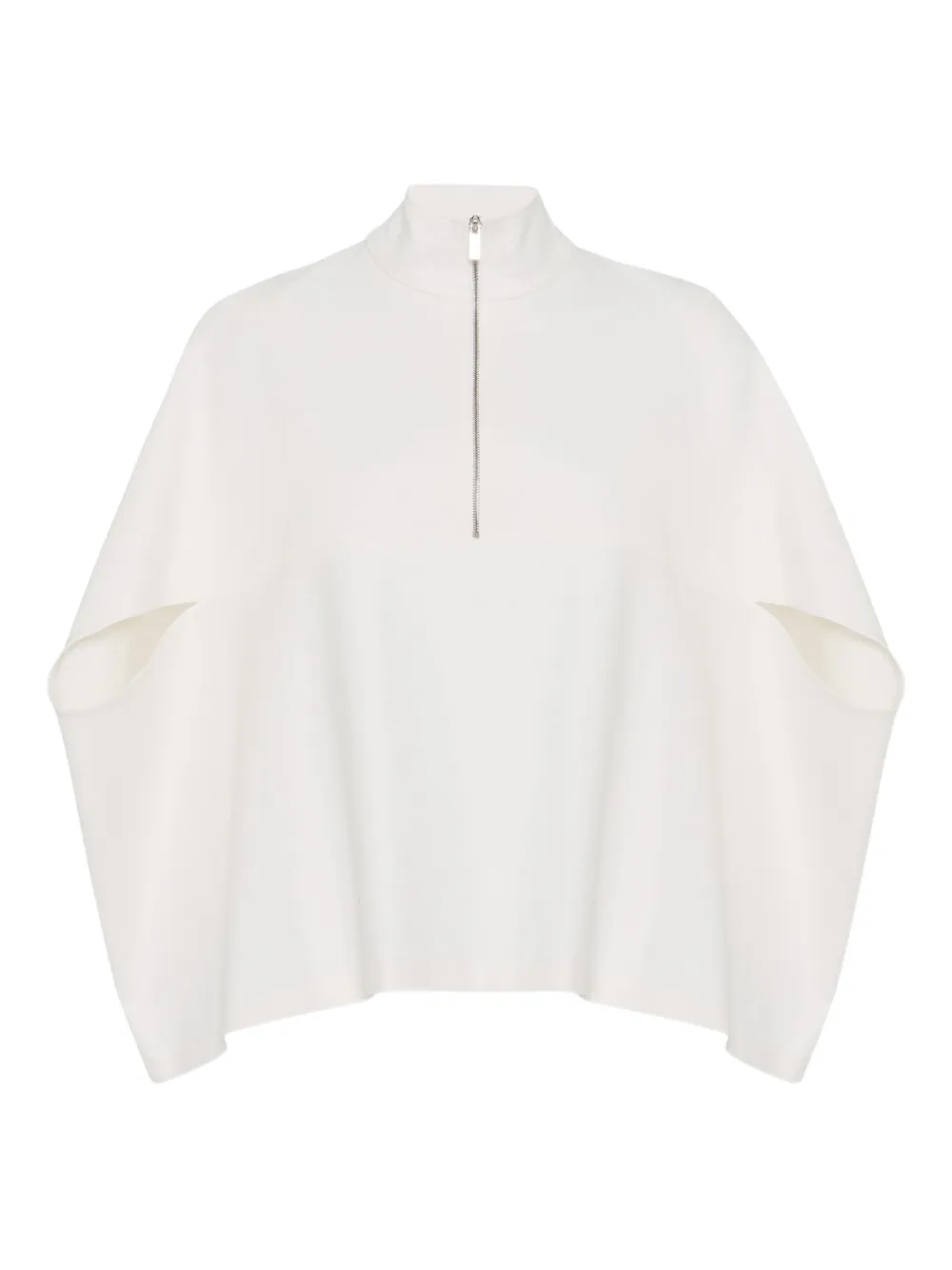 Rosetta Getty Zip-up Cocoon Top In White