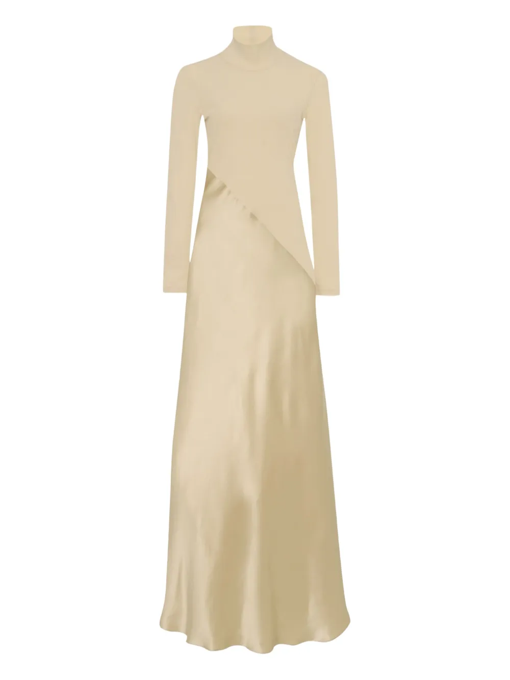 Rosetta Getty Turtleneck Maxi Dress In Neutral