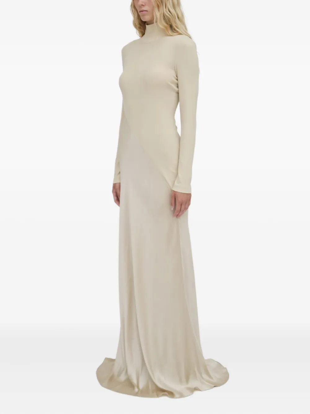 Rosetta Getty Turtleneck Maxi Dress In Neutral