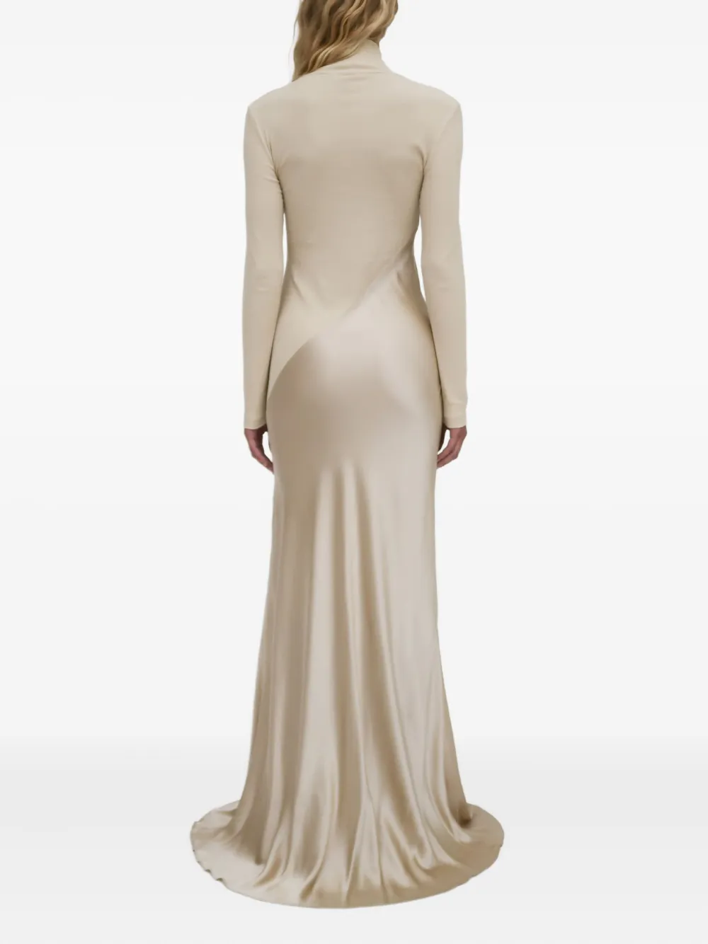 Rosetta Getty Turtleneck Maxi Dress In Neutral