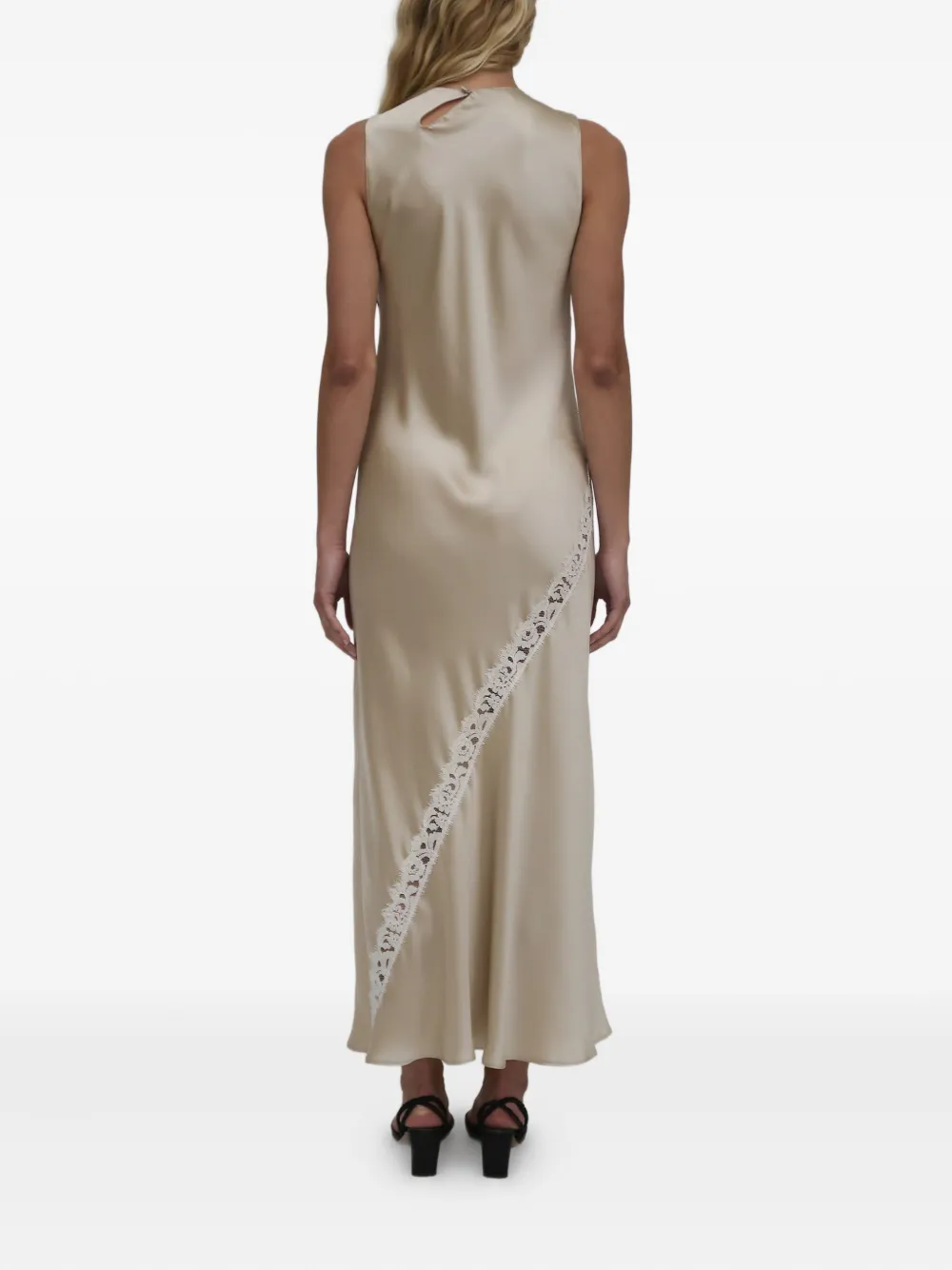 Rosetta Getty Jurk met kanten vlak Beige