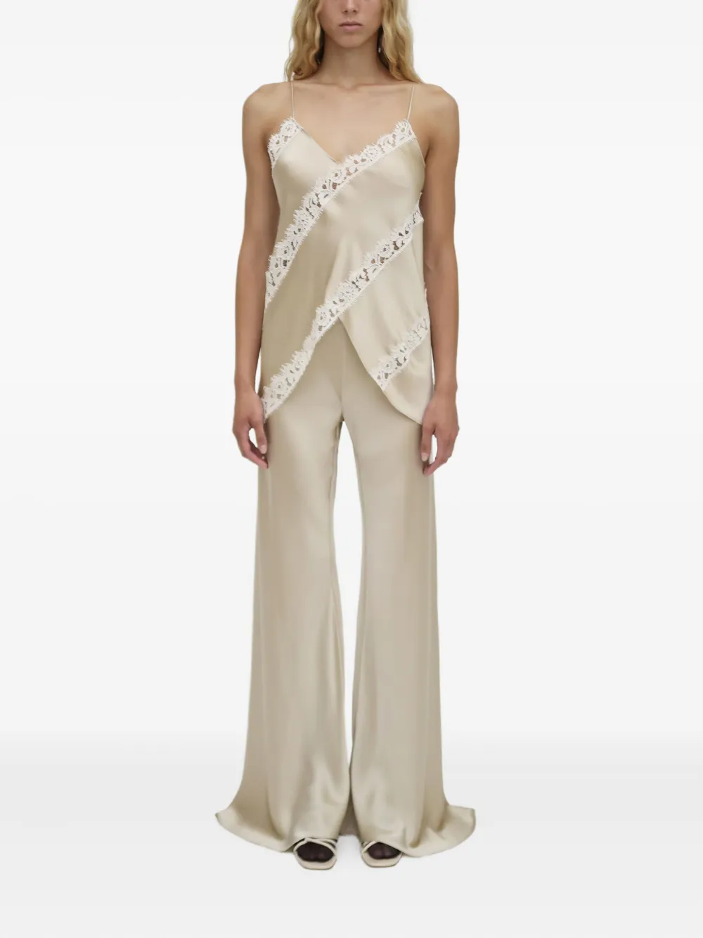 Rosetta Getty wide-leg trousers - Beige
