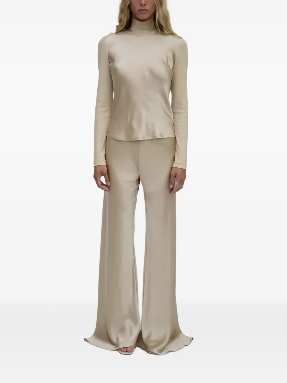 Rosetta Getty Turtleneck Combo T-shirt In Pink