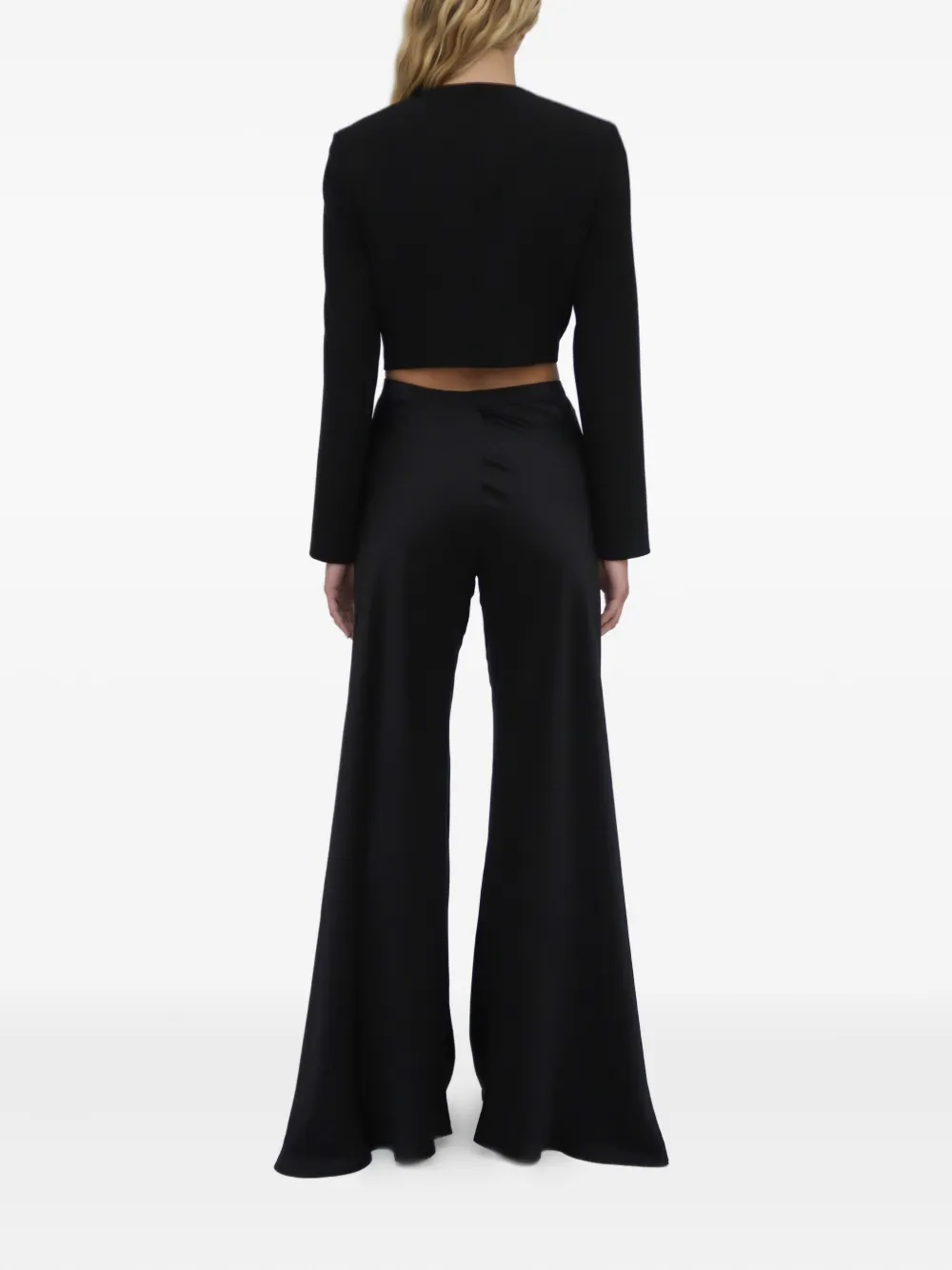 Rosetta Getty Cropped Button-front Jacket In Black