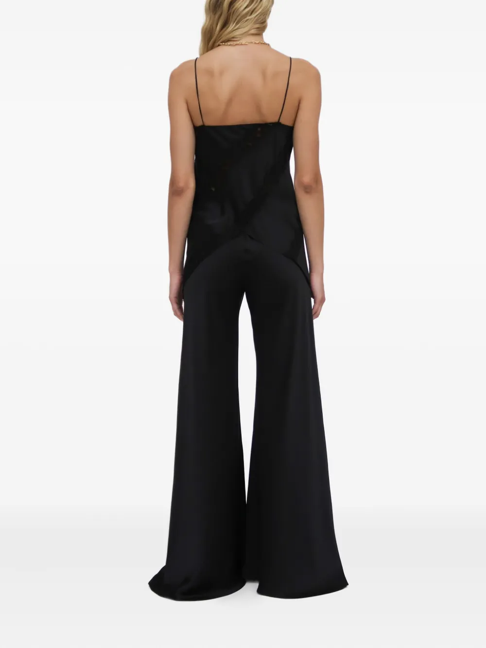 Rosetta Getty Broek met wijde pijpen Zwart