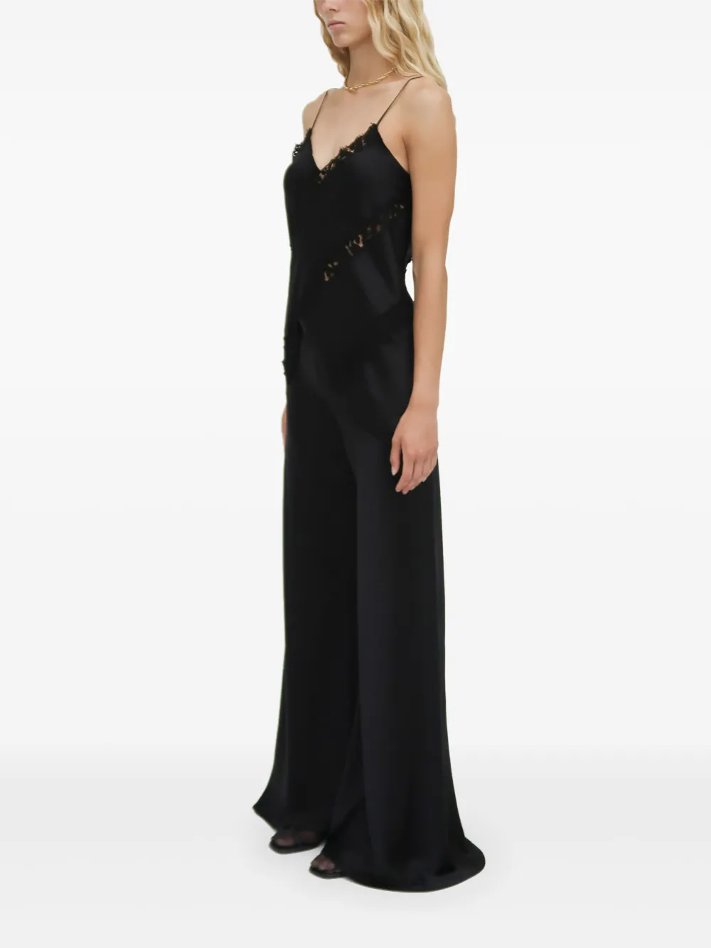 Rosetta Getty Broek met wijde pijpen Zwart