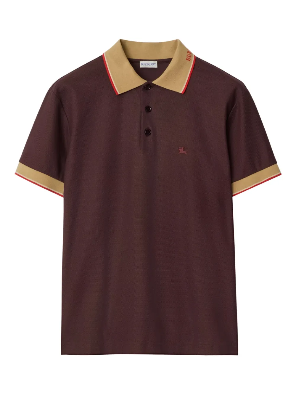 Burberry playera tipo polo con logo bordado | rojo | Image 1