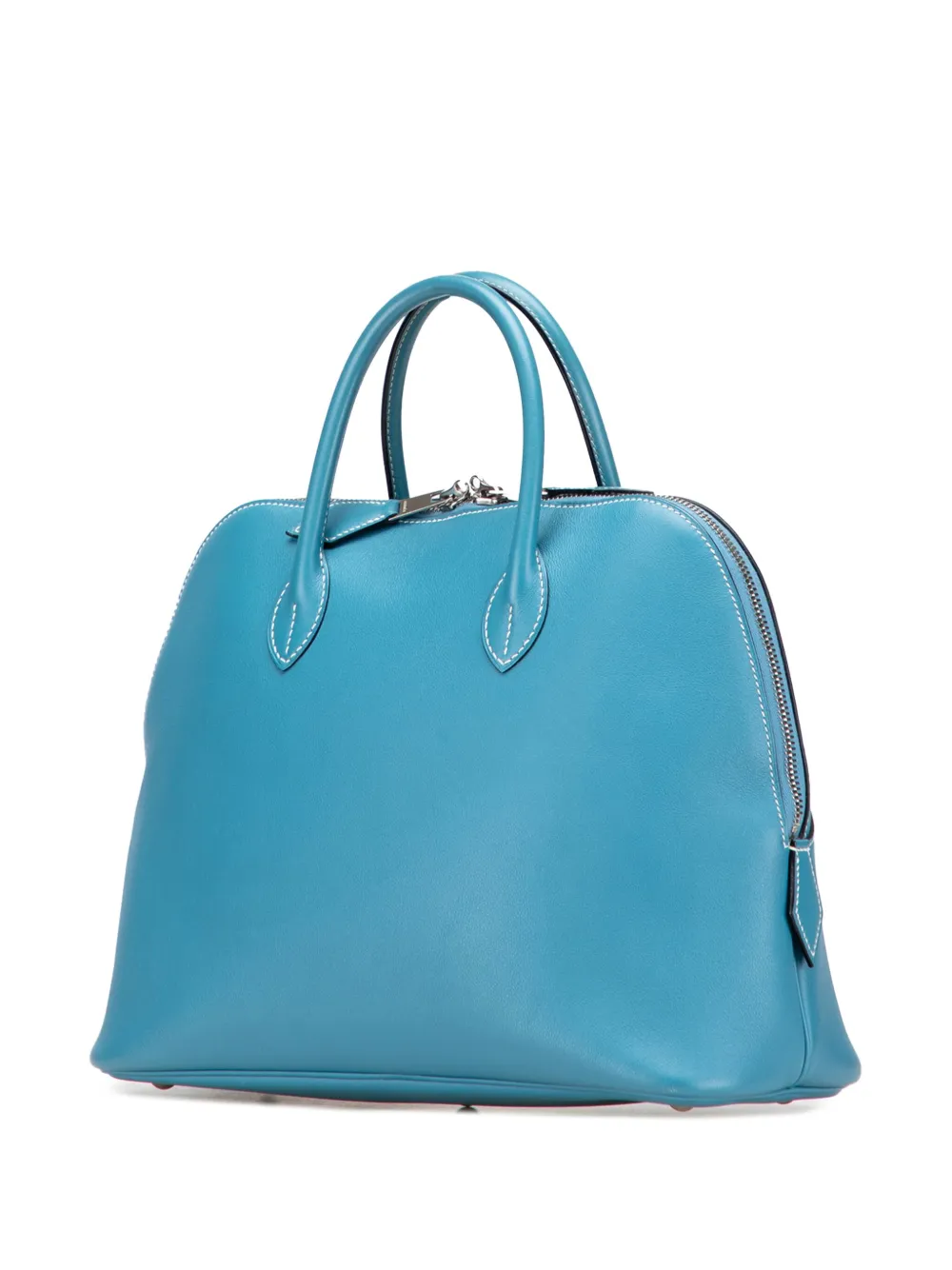 Pre-owned Hermes 2006 Swift Bolide 1923 30 Handbag In Blue