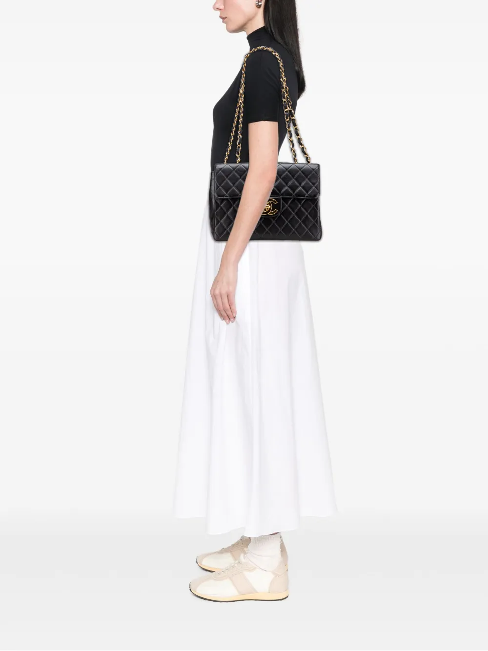 CHANEL Pre-Owned 1996-1997 Jumbo XL Classic Lambskin Single Flap shoulder bag | Pre-Owned | Image 2