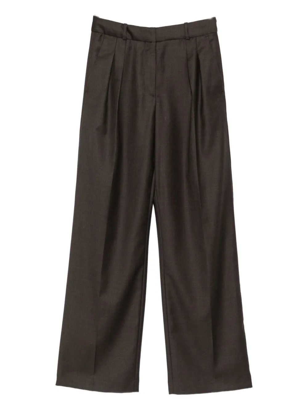Loulou De Saison Pleated-front Trousers In Brown