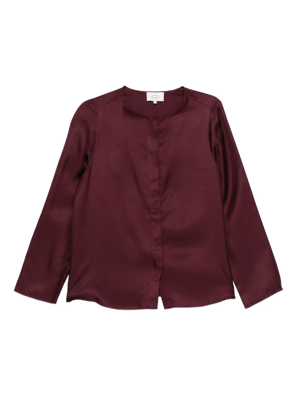 LouLou de Saison long-sleeve satin shirt | Red | Image 1