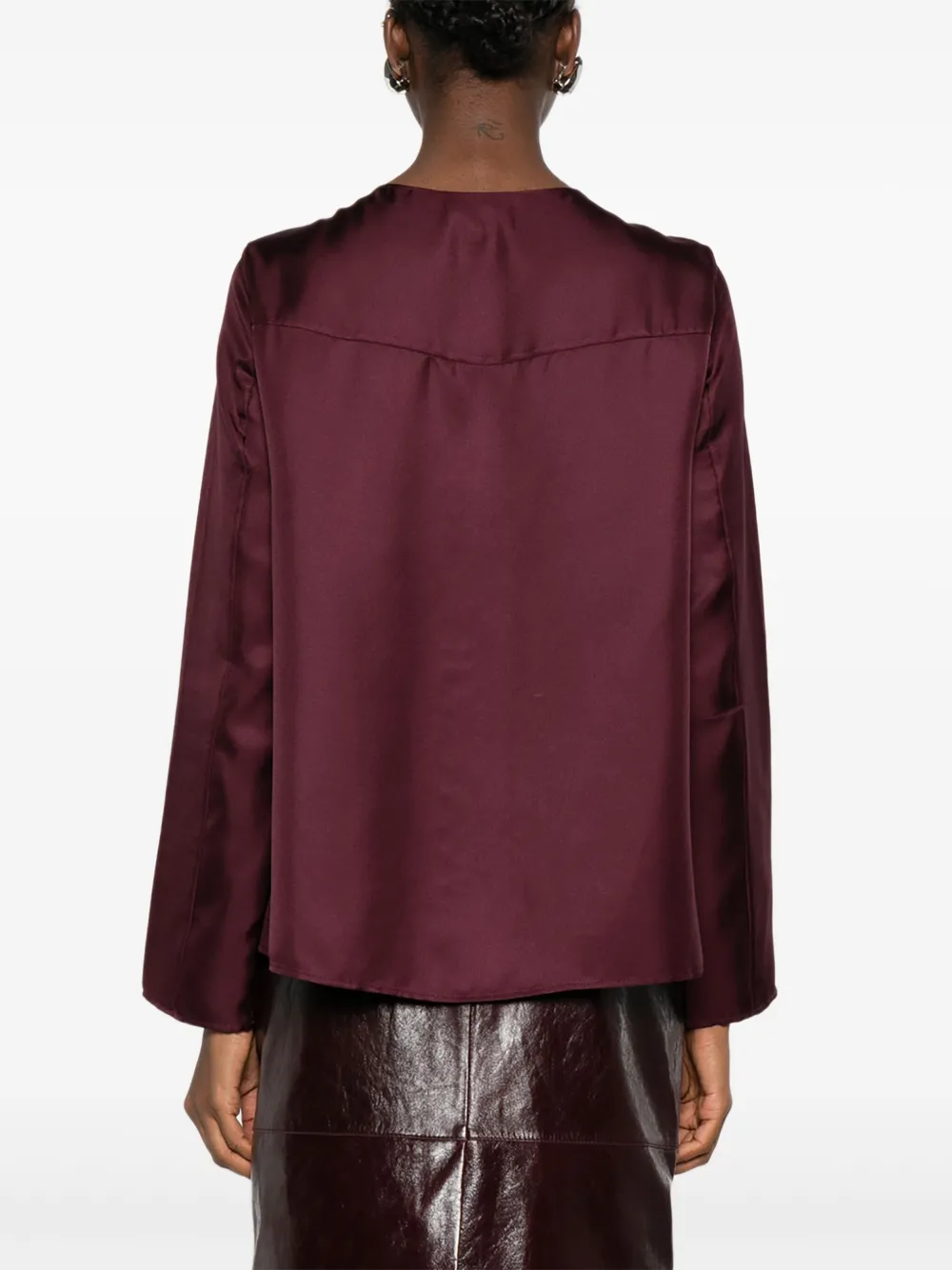 LouLou de Saison Satijnen blouse Rood