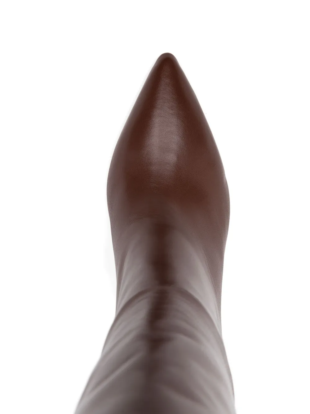 L Arianna 75 mm leren knielaarzen Bruin