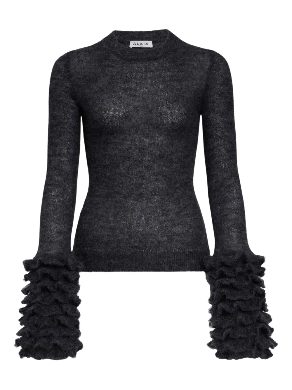 Alaïa frill-cuff sweater | Black | Image 1