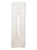 Iois front-patch pocket jeans - White
