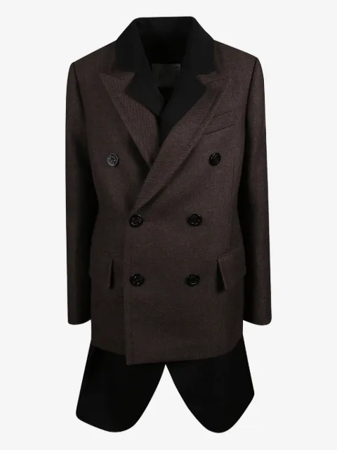 sacai Cappotto doppiopetto in lana