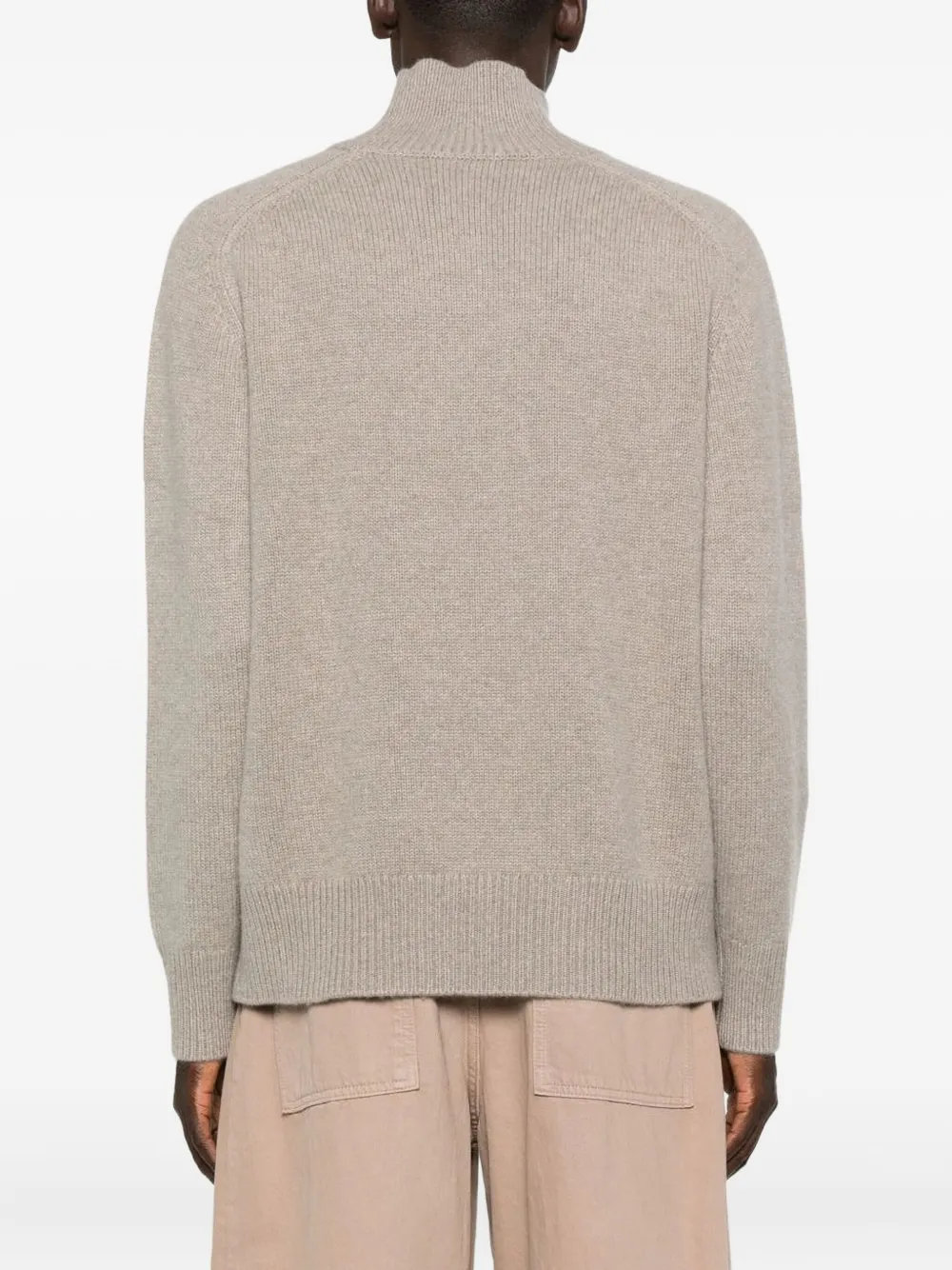Soft Goat Turtleneck Sweater In Brown