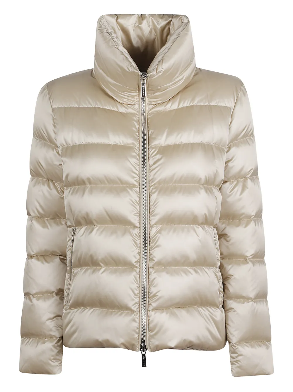 Moorer padded zip coat - Toni neutri