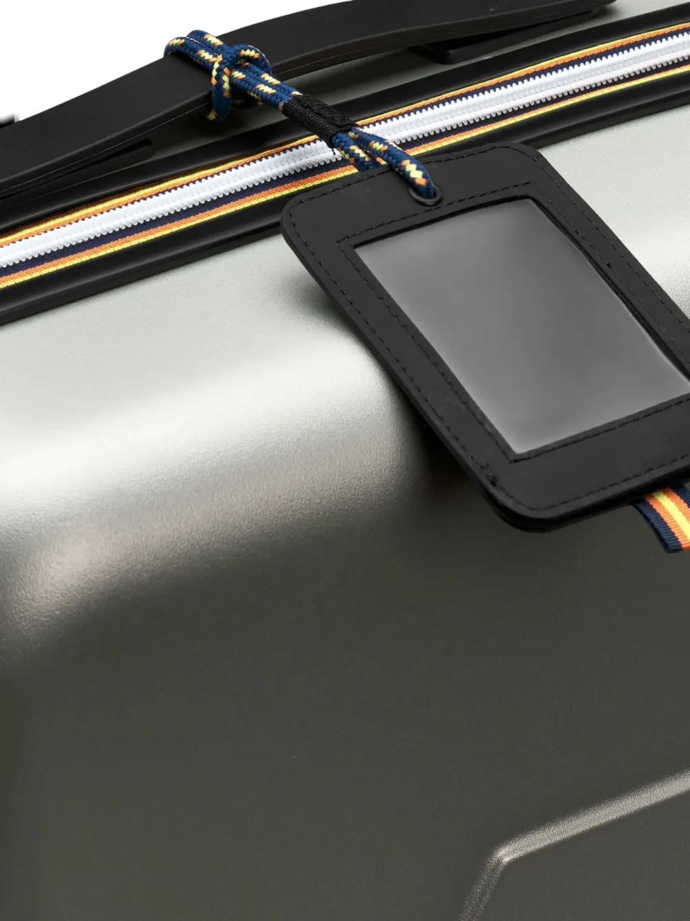 K-way Eudoxie Striped Suitcase In Gray