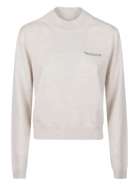 Brunello Cucinelli — Monile-cashmere turtleneck sweater
