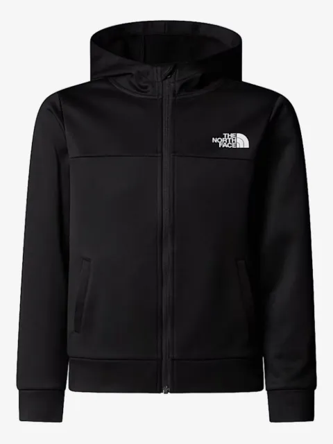 The North Face Kids logo zip-up hoodie