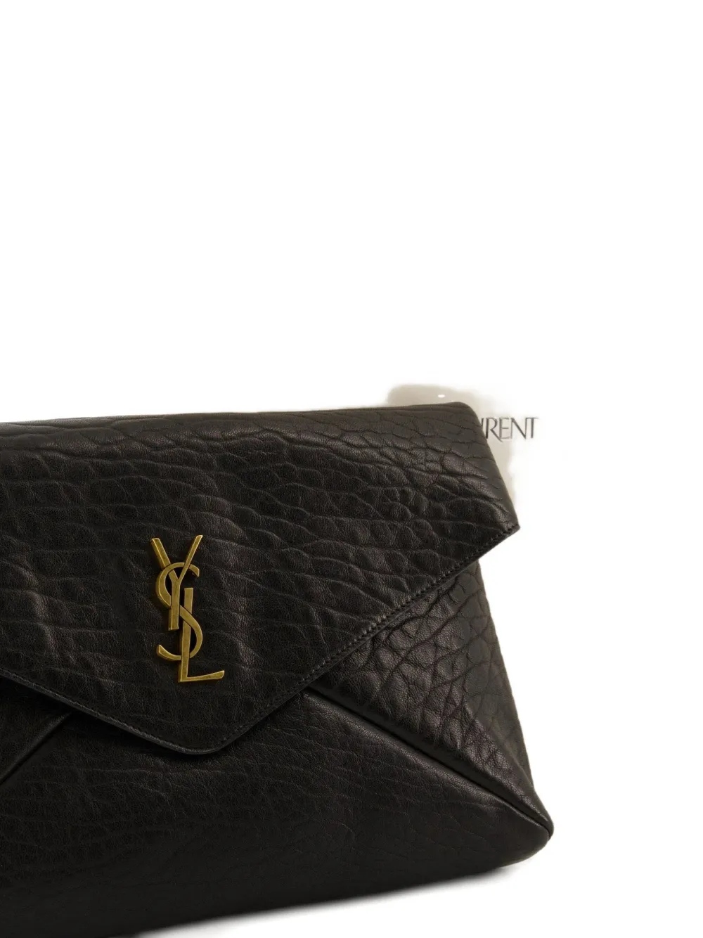 Saint Laurent large Cassandre envelope clutch bag Zwart