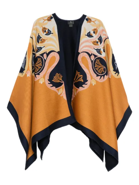 ETRO floral-print cape