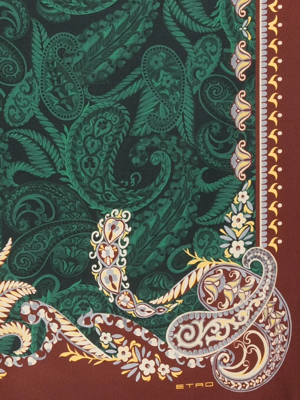 Etro Paisley-patterned Scarf In Green
