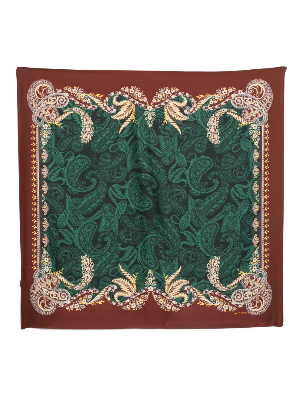 Etro Paisley-patterned Scarf In Green