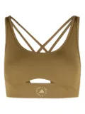 adidas by Stella McCartney cross-back cutout sports bra - Brown