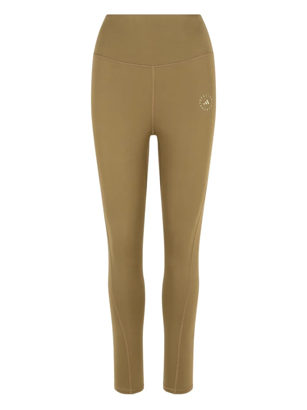 Adidas By Stella Mccartney Logo-print Leggings In Brown