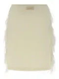 The Attico side zip-fastening mini skirt - Neutrals