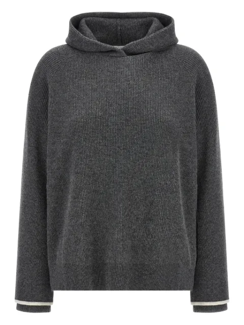 Brunello Cucinelli hooded ribbed sweater