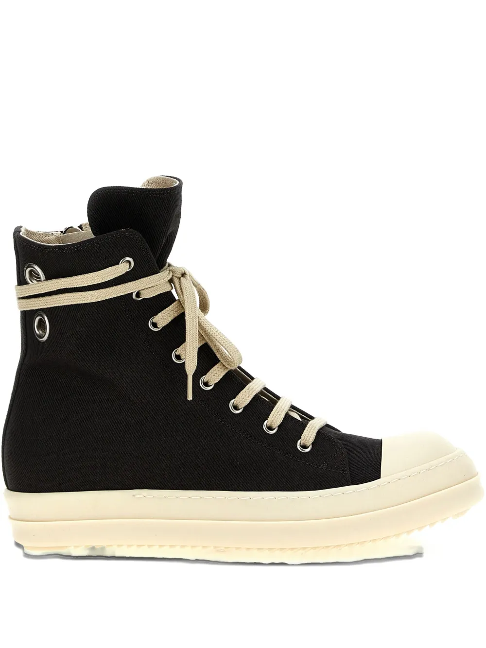 Rick Owens DRKSHDW lace-up zip sneakers Black