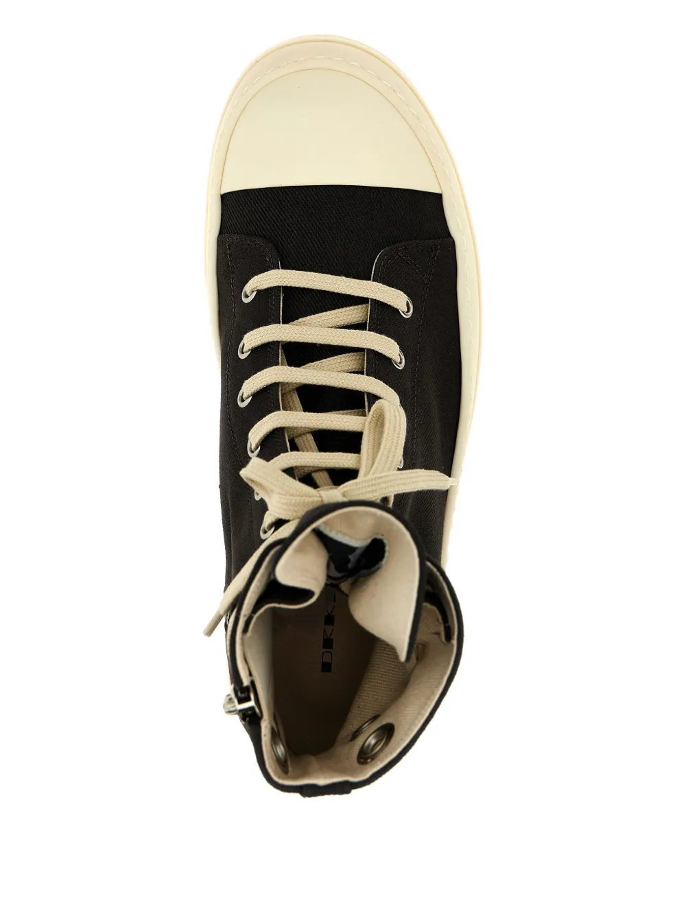 Rick Owens DRKSHDW lace-up zip sneakers Black