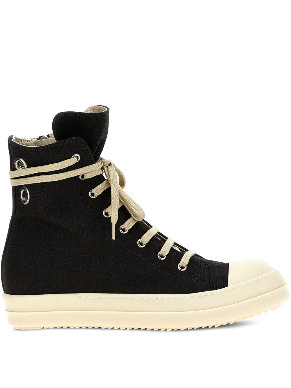 Rick Owens DRKSHDW lace-up zip sneakers Black