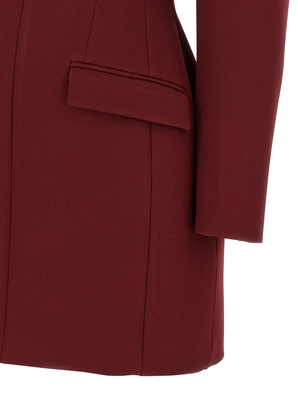 THE ANDAMANE flap-pocket mini dress Rood