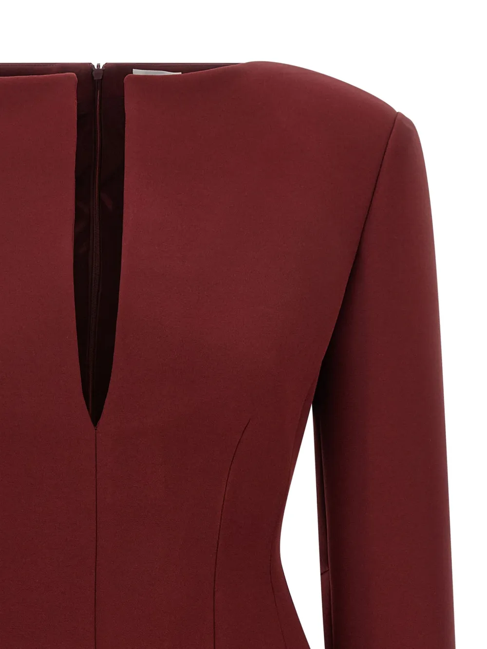 THE ANDAMANE flap-pocket mini dress Rood