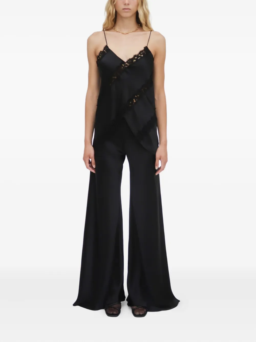 Rosetta Getty blusa con paneles de encaje | Chalecos y camisetas | Image 2