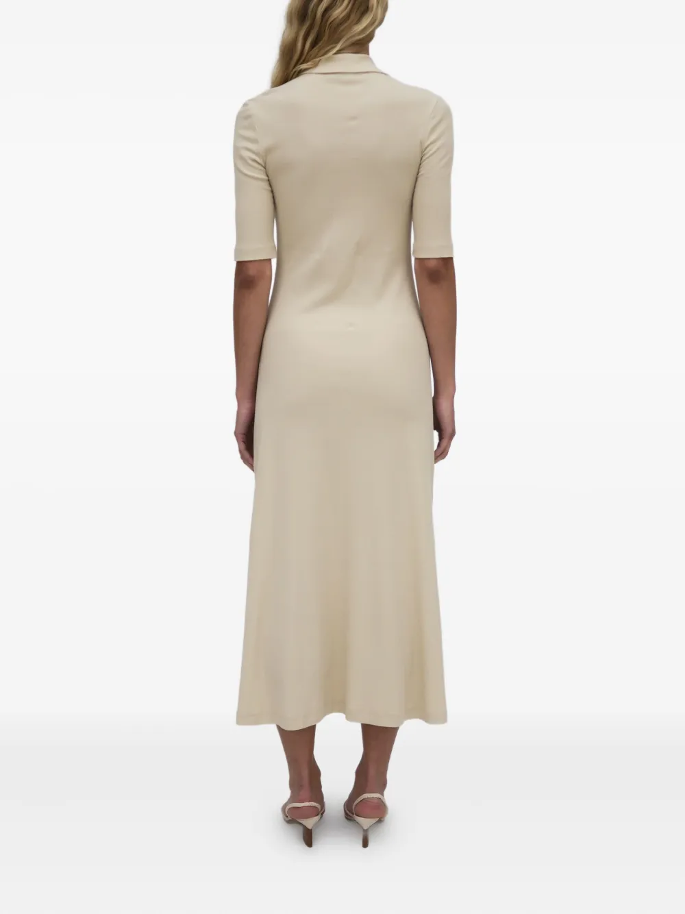 Rosetta Getty Polo Shirt Dress In Neutral