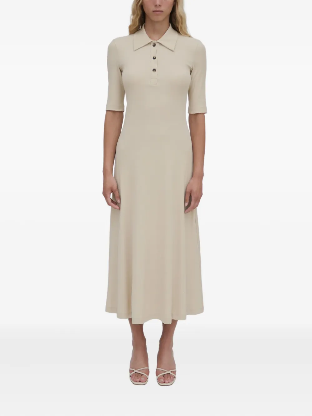 Rosetta Getty polo shirt dress - Beige