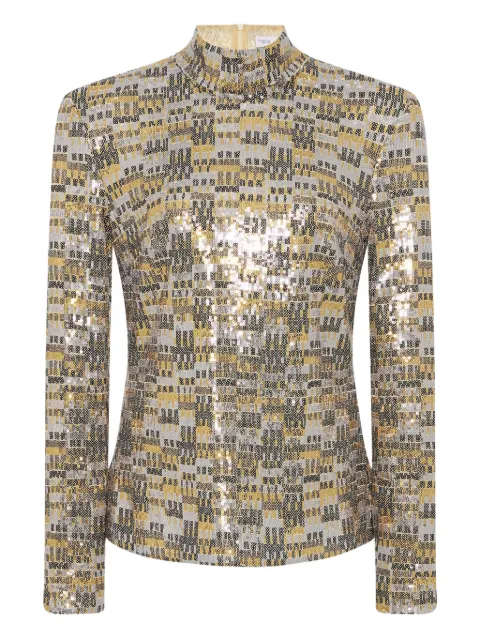 Rosetta Getty sequin-embellished turtleneck top