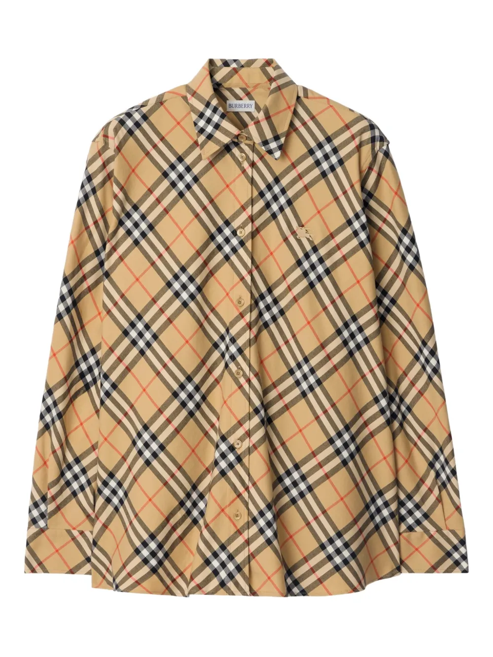 Burberry Relaxed Fit Check Cotton Flannel Shirt In Neutral