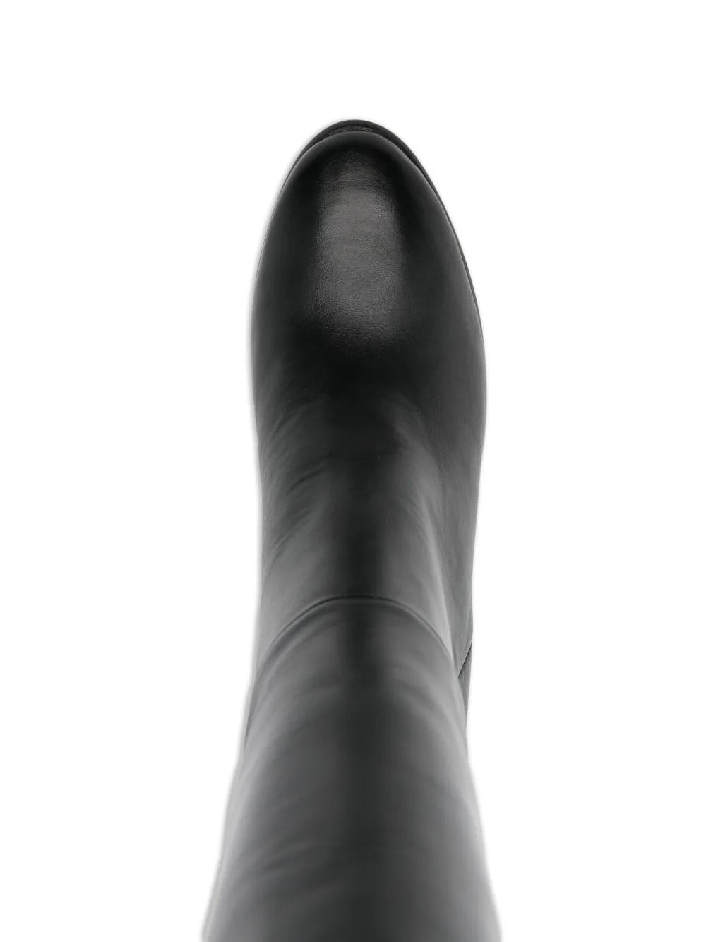 L Arianna Leren knielaarzen Zwart