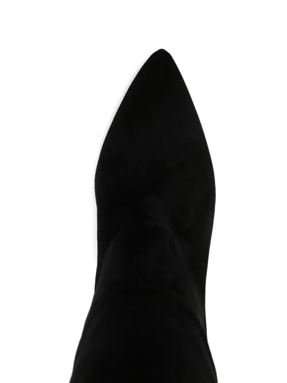 L Arianna Suede Pointed-toe Knee-high Boots In Black