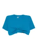 Christopher Esber pearl-embellished gathered top - Blue